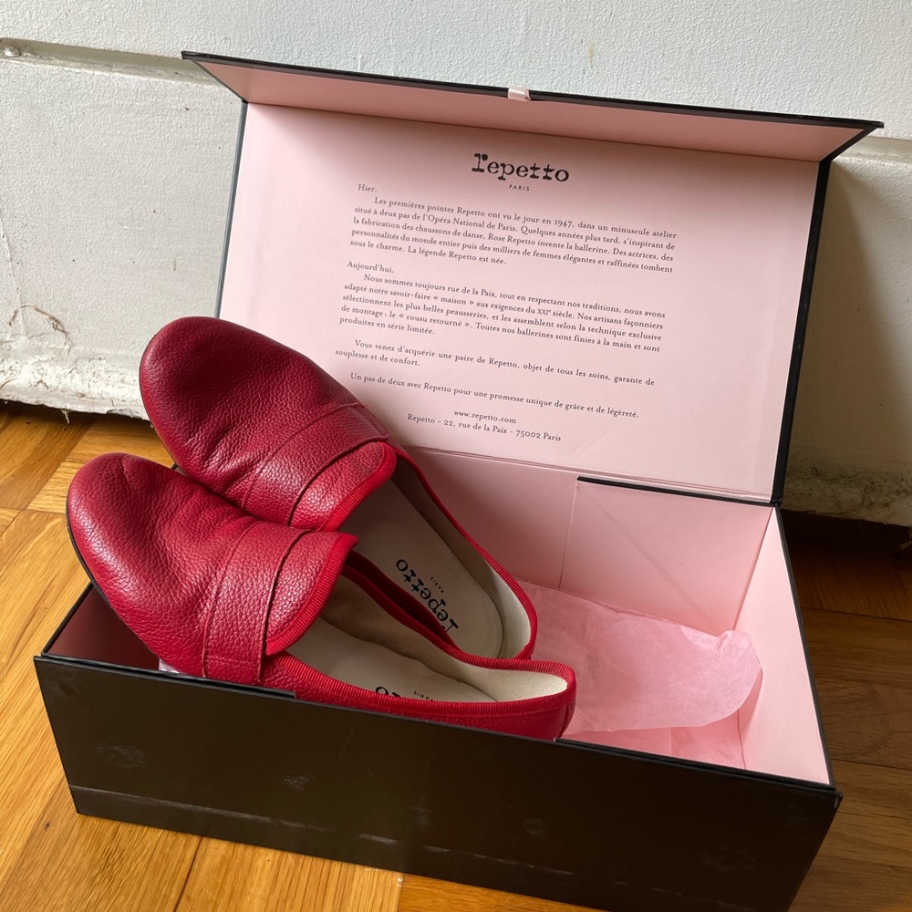 Red Repetto Loafers